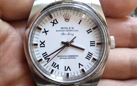 rolex air king white dial.